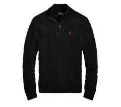 POLO RALPH LAUREN(ポロラルフローレン) ハーフジップ ニット セーター ブラック/グレー/ネイビー S ／ M L