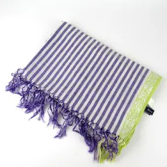 アルテア ストール ストライプ柄 コットン/シルク混 ブランド 小物 レディース パープル Altea 【中古】