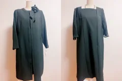 Ｔ526　＊ 23号　新品　ロング ジャケット　冠婚葬祭　ブラックフォーマル　ワンピース　前ファスナー