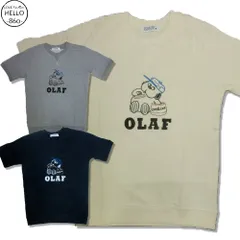 スヌーピー ミニ裏毛 線画刺繍 半袖 トレーナー Tシャツ メンズ 杢 スエット キャラ オラフ 柄 薄手 アメカジ /bia386