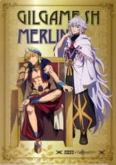 【中古】クリアファイル シークレット キャスター/ギルガメッシュ＆キャスター/マーリン A4描き下ろしクリアファイル 「ココス×Fate/Grand Order -絶対魔獣戦線バビロニア-×ウルクの饗宴キャンペーン」 メニュー注文特典第1弾