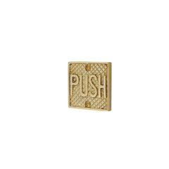 真鍮製サインプレート（ドアプレート）　PUSH