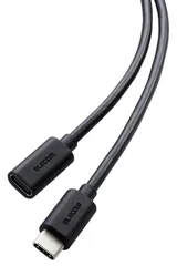 【在庫セール】エレコム USB Type C 延長ケーブル 2m USB2.0 480Mbps PD 65W対応 ブラック MPA-ECC20BK