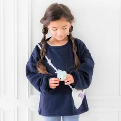 【ネイビー】ハートポシェットトレーナー TAK キッズ キャサリンコテージ