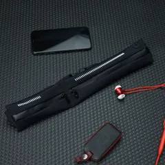 ☆ ブラック ☆ ランニングポーチ 揺れない 軽量 ランニングポーチ 揺れない 軽量 ウエストポーチ ボディバッグ ボディバック ランニングバッグ ランニングバック ダブル ポケット 反射板 スポーツ コンパクト ランニング ウォーキング マラソン ジョギング