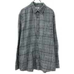 Croft&Barrow 長袖 チェックシャツ XL グレー マルチカラー ボタン 胸ポケット カジュアルシャツ カジュアル シンプル 春物 a710-6321
