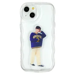 【アクスタが入る】竹下工房 iPhoneケース 《SNSで話題》シャカシャカケース スマホケース うねうね ウェーブ クリアケース いphone (iPhone15Plus) [iPhone15Plus]