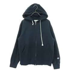 Champion チャンピオン ワンポイントロゴ 長袖 ジップパーカー M ブラック レディース 古着