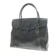 【中古】ダニエルアンドボブ Daniel & Bob レザー ブリーフ トートバッグ ブラックネイビーxブラック【W40xH31xD11.5】【メンズ】のサムネイル