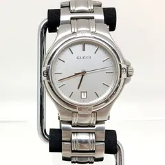 H様　GUCCI ゴールド/シルバー 稼働中 電池交換済 美品 9040M 止まっていることに気づいた GUCCI グッチ 9040Mの電池交換