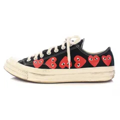 コンバース CONVERSE PLAY COMME des GARCONS CT70 CHUCK TAYLOR ALL STAR チャックテイラー オールスター ローカットスニーカー プリント US9 27.5cm 黒 ブラック 白 ホワイト 赤