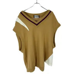 YUKI HASHIMOTO ユウキハシモト 23SS DOCKING TILDEN VEST ドッキングニットベスト 231-01-0501 ベージュ 46のサムネイル