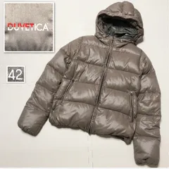 ■美品■DUVETICA デュベティカ　Adhara アダラ　ダウンジャケット　フーディ　フード　ダウン90%  size42(L)  ブルガリア製　グレージュ　ダブルジッパー　ドローコード　真冬　防寒　レディース