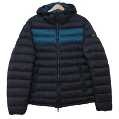ARMANI JEANS 保温性 ナイロン フード付き グースダウン ジャケット 軽量/撥水/7ポケット/INフード】ナイロンリップ ダウン