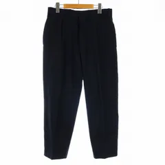 ザジジ THE GIGI テパードパンツ タック ボタンフライ ウール ストレッチ 44 S 黒 ブラック CLG2 /KUのサムネイル