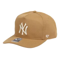 Free Size_ベージュ2 [フォーティセブンブランド] キャップ 47 メンズ メジャーリーグ ロゴ ブランド ベースボールキャップ ヒッチ 帽子 スナップバック ニューヨーク・ヤンキース キャメル