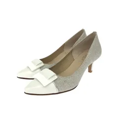 良好 Le Talon ルタロン 表記サイズ:23  パンプス  ホワイト 切替デザイン  レディース　240001126538