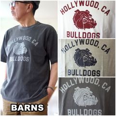 BARNS バーンズアウトフィッターズ　半袖プリントTシャツ　カットソー　カレッジT　BR25285