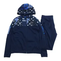 F.C.R.B. エフシーアールビー セットアップ 16SS × NIKE ナイキ Dri-Fit Knit Fleece Hoody & Sweat Pants フーディ フリース ジャケット スウェット パンツ セットアップ ネイビー系 M【中古】のサムネイル