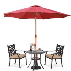 パラソル ガーデンパラソル 風に強い 大型 直径220cm/270cm UVカット 撥水加工 角度調節 チルト機能付/クランク開閉 丈夫 日除け アウトドアの庭園、露天カフェ、レストラン、公園など、さまざまな場所に適用されます