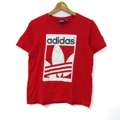 アディダス 半袖Ｔシャツ グラフィックT コットン100%  スポーツウエア トップス 赤 レディース J/XSサイズ レッド×ホワイ adidas 【中古】