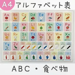 あいうえお表᯽ABC᯽アルファベット᯽ A4サイズのサムネイル