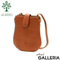 アルベロ ショルダーバッグ ALBERO ミニショルダーバッグ 斜めがけ 小さめ コンパクト 軽量 本革 革 レザー 日本製 レディース 332 オレンジ