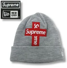☆【1点限り】【極美品】Supreme シュプリーム ×NEW ERA ニューエラ コラボ クロスボックスロゴニーニー ニットキャップ 帽子■L28745AWS26-250421-4.5K（198）