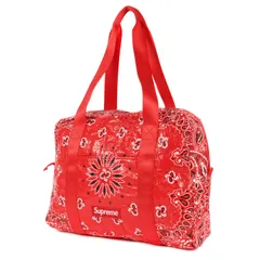 美品 Supreme シュプリーム バッグ バンダナ柄 タープ スモール ダッフルバッグ Bandana Tarp Small Duffle Bag 21SS レッド 赤 S ストリート ブランド カジュアルのサムネイル