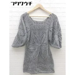 ◇ LUNA LLENA ルナレナ スクエアネック 五分袖 セーター サイズS グレー レディース 【中古】 【1002802390517】