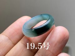L11-145 氷糯種 紺色 19.5号 天然グアテマラ産 A貨 本翡翠 くりぬき リング
