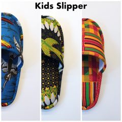 【Heiwa Slipper / 平和スリッパ】Kids Batik Slippers M (19cm〜20cm)【D〜F】/  キッズ ルームシューズ 室内履き バティック スリッパ
