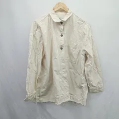 ◇ ⊇ ZARA ザラ デニム 長袖 ジャケット サイズL ベージュ系 レディース E  【1506130007753】