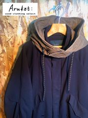 ZARA/ザラ フード切替スウェットモッズコート　ミリタリー