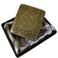 9 シガレットケース 金属 アンティーク 20本 けむり屋