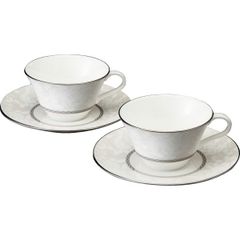 ナルミ　ティー　コーヒー兼用カップ&ソーサー　ペア　ミラノ　高級　日本製