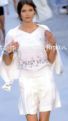 40万 シャネル セーター CHANEL アイボリー きらきら宝石 スワロフスキー ふんわり柔らか カシミア 100 ニット トップス 超美品 36