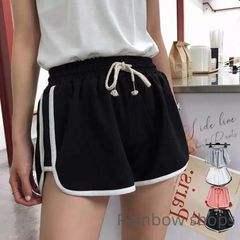 【新品未使用】ショートパンツ レディース サイドライン 短パン カジュアル ホットパンツ 夏 スウェットパンツ フィットネス ウエストゴム 