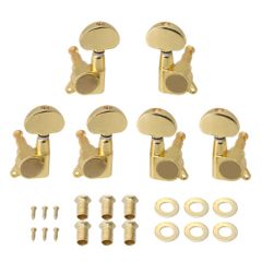 ボタン Gold アコースティックギターマシーン・ヘッドチューナーSemi-circle 3R3L Yibuy