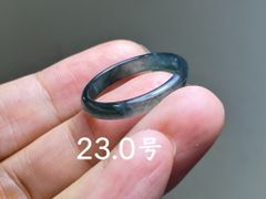 L13-116 氷種 煙灰〜墨翡翠 18.0号 グアテマラ産 A貨 本翡翠 くりぬき リング