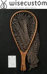 トチ縮杢内径縦55cm ランディングネット