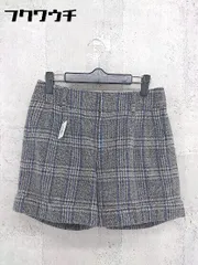 ◇ green label relaxing グリーンレーベル UNITED ARROWS チェック ショートパンツ サイズ38 グレー ネイビー レディース 【中古】 【1002801382308】