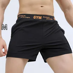 [M]メンズ ファッション 服 男性用 オシャレ シンプル 大人 かっこいい 大きいサイズ ストリート 紳士服 速乾 スポーツ ズボン ストレッチ ランニング バスケットボール トレーニング スクワット ショート フィットネス パンツ