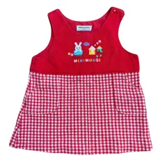ミキハウス　ジャンパースカート　80cm レッド　キッズ