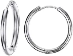 【在庫処分】Rockyu ジュエリー ブランド フープピアス レディース 人気 ピンクゴールド k18 チタン 18k リングピアス 揺れる ブラック 金属アレルギー対応 おしゃれ