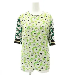 ステラマッカートニー STELLA McCARTNEY フラワー柄半袖トップス ブラウス 半袖 プルオーバー シルク 38 M マルチカラー /YQ ■OSのサムネイル