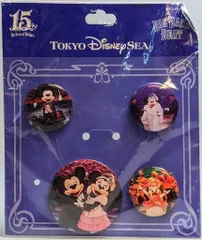 東京ディズニーシー カンバッジセット ミッキー&フレンズ(実写)/TDS15周年 BIG BAND BEAT 15周年