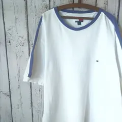 90s TOMMYHILFIGER 袖ライン ワッフル ビッグTee