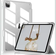 KenKe iPad Pro 11 ケース 2022/ 2021/ 2020 透明バックカバー 軽量 薄型 傷つけ防止 PU合成レザー Apple Pencil 収納可能  iPad Pro 11インチ ケース 第4/3/2世代対応 (グレー)
