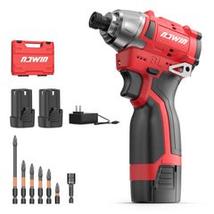 NAWIN ナウィン インパクトドライバー 16.8V 最大トルク140N·m 3モード 高回転 電動インパクトドライバー ブラシレスモーター 無段変速 充電式 DIY 日曜大工 家具の組立て LEDライト付 2.0Ahバッテリー2つ付き